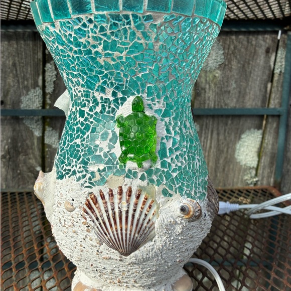 Mosaic Turtle and Shell Accent Lamp - Picture 10 of 10